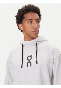 On Bluza Club Hoodie 1ME1003 Szary Relaxed Fit. Kolor: szary. Materiał: bawełna
