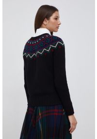 Lauren Ralph Lauren Sweter wełniany damski kolor czarny. Okazja: na co dzień. Kolor: czarny. Materiał: wełna. Długość rękawa: długi rękaw. Długość: długie. Styl: casual #2