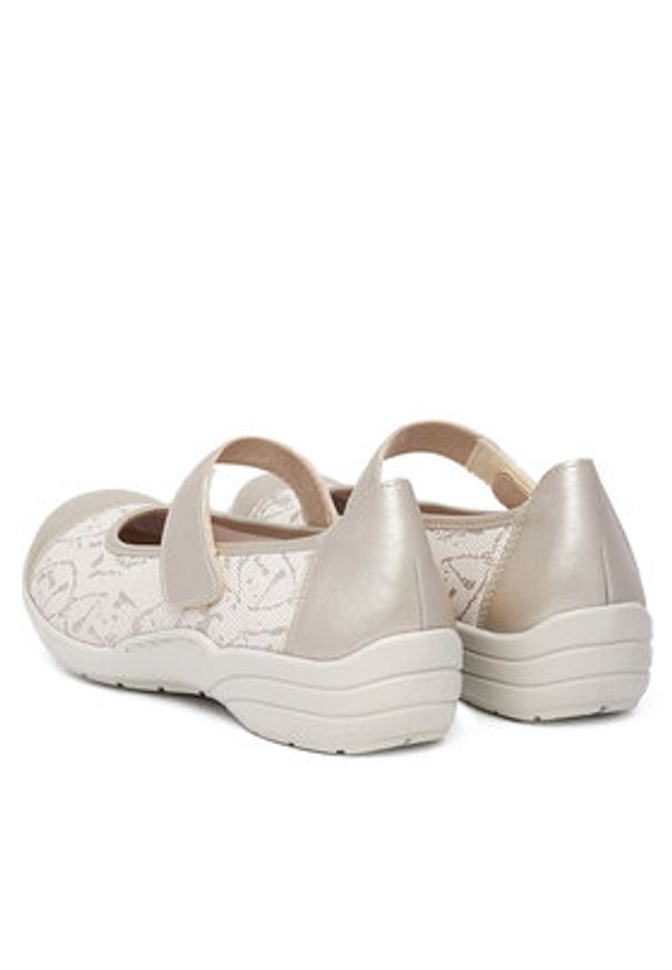 Remonte Półbuty R7627-81 Beżowy. Kolor: beżowy. Materiał: skóra