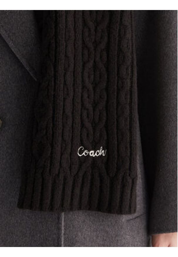 Coach Szalik CCL89 Czarny. Kolor: czarny. Materiał: poliester