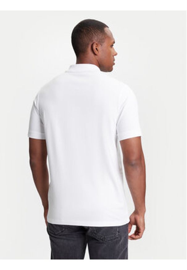 Karl Lagerfeld - KARL LAGERFELD Polo 745022 553231 Biały Regular Fit. Typ kołnierza: polo. Kolor: biały. Materiał: bawełna