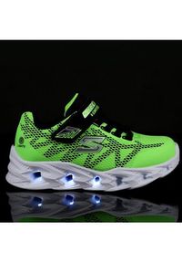 skechers - Skechers Sneakersy Vortex 2.0 400602L/LMBK Zielony. Kolor: zielony. Materiał: skóra