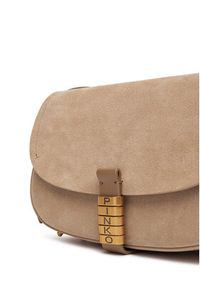Pinko - PINKO Torebka Saddle Mini PE PLTT 103831 A29N Beżowy. Kolor: beżowy. Materiał: skórzane, zamszowe #5