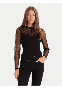 Morgan Bluzka 252-TGLOW Czarny Regular Fit. Kolor: czarny. Materiał: wiskoza #1