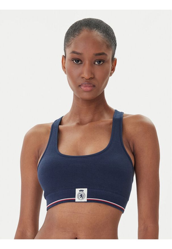 TOMMY HILFIGER - Tommy Hilfiger Biustonosz top UW0UW06062 Granatowy. Kolor: niebieski. Materiał: bawełna