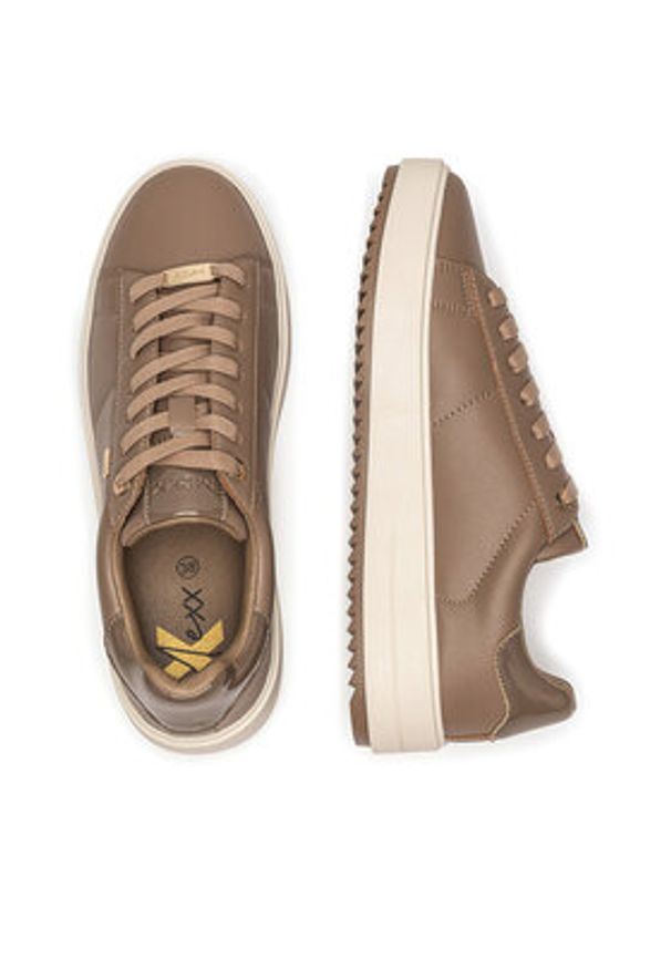 MEXX Sneakersy MI001010043W Beżowy. Kolor: beżowy. Materiał: skóra
