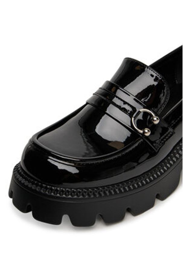 DeeZee Loafersy HLD-2016-1 Czarny. Kolor: czarny. Materiał: skóra