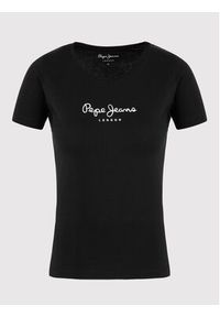 Pepe Jeans T-Shirt PL502711 Czarny Slim Fit. Kolor: czarny. Materiał: bawełna #3