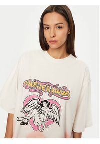 One Teaspoon T-Shirt Angel 26821 Écru Relaxed Fit. Kolor: kremowy. Materiał: bawełna #3