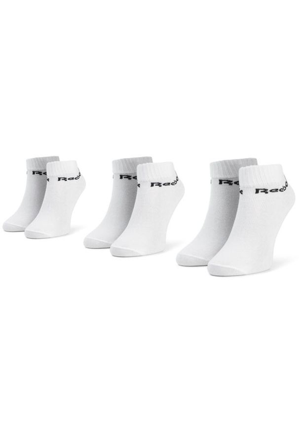 Reebok Zestaw 3 par niskich skarpet unisex Act Core Ankle Sock 3p FL5227 Biały. Kolor: biały. Materiał: materiał