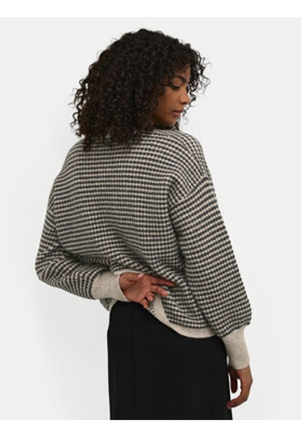 Kaffe Sweter Ellery 10509032 Beżowy Loose Fit. Kolor: beżowy. Materiał: syntetyk