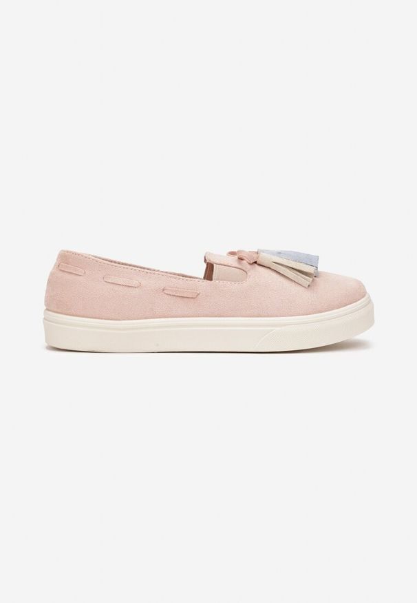 Born2be - Różowe Półbuty na Grubej Podeszwie z Chwostami Fatuma. Okazja: na co dzień. Kolor: różowy. Styl: elegancki, casual