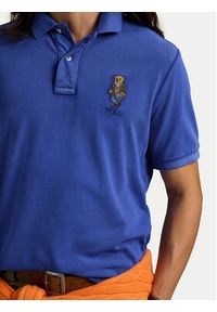 Polo Ralph Lauren Polo 710958188001 Niebieski Regular Fit. Typ kołnierza: polo. Kolor: niebieski. Materiał: bawełna #5