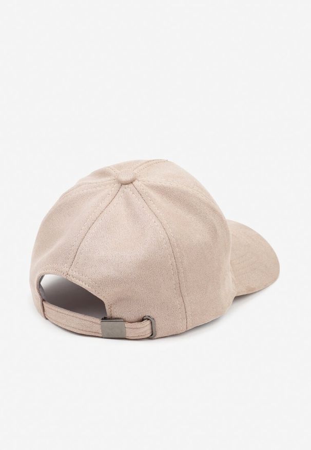 Born2be - Beżowa Klasyczna Czapka z Daszkiem Tusira. Kolor: brązowy. Materiał: jeans. Styl: klasyczny