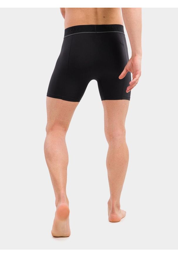 SAXX - Bokserki termoaktywne męskie Saxx Kinetic Light Compression Mesh. Kolor: czarny. Materiał: mesh. Sport: fitness