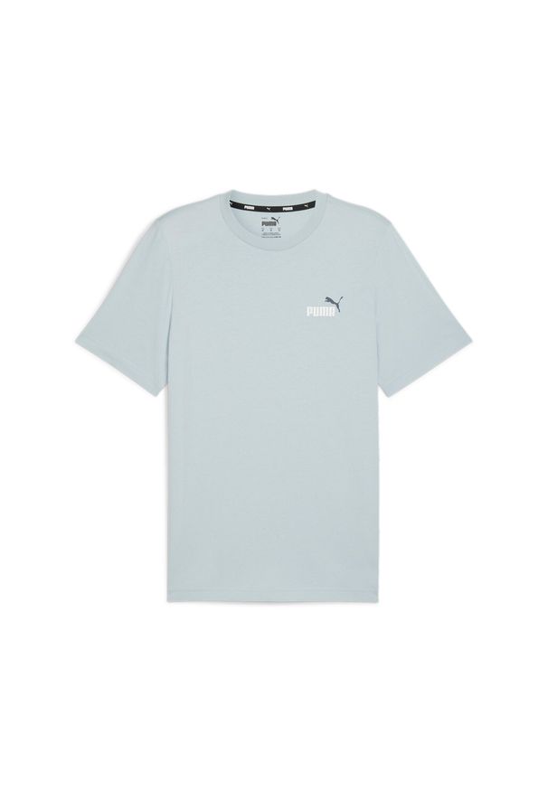 Koszulka Sportowa Męska Puma Ess+ 2 Col Small Logo. Kolor: niebieski