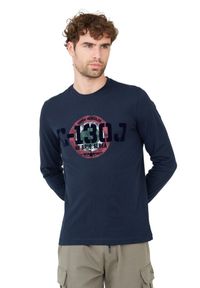 Aeronautica Militare - AERONAUTICA MILITARE Granatowy męski longsleeve bawełniany, Rozmiar XL. Kolor: niebieski. Materiał: bawełna. Długość rękawa: długi rękaw #5
