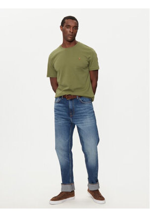 Polo Ralph Lauren T-Shirt 710740727084 Zielony Slim Fit. Typ kołnierza: polo. Kolor: zielony. Materiał: bawełna