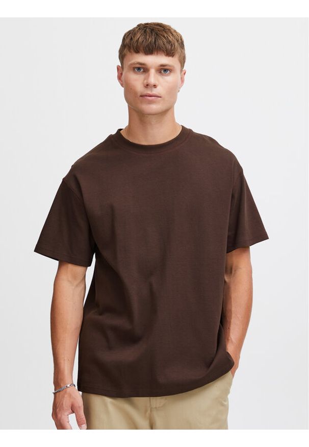 !SOLID - Solid T-Shirt 21107307 Brązowy Boxy Fit. Kolor: brązowy. Materiał: bawełna