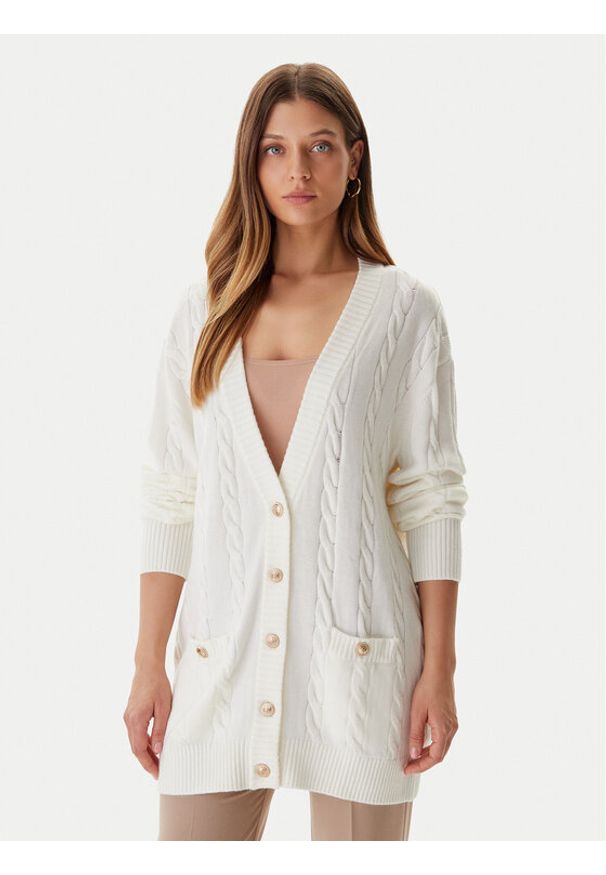 Guess Kardigan W5BR37 Z1192 Écru Relaxed Fit. Materiał: syntetyk