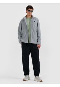 4f - 4F Polar regular ze stójką męski - szary S. Typ kołnierza: kołnierzyk stójkowy. Kolor: szary. Materiał: polar #2