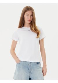 Pinko - PINKO T-Shirt Basico 100373 A2RE Biały Regular Fit. Kolor: biały. Materiał: bawełna
