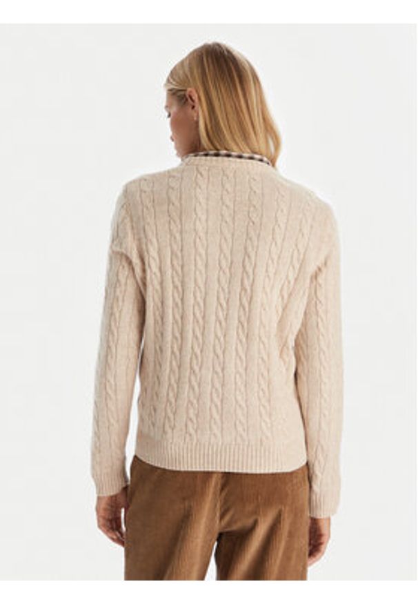Robe di Kappa Sweter Jolie 65116CW Beżowy Regular Fit. Kolor: beżowy. Materiał: wełna