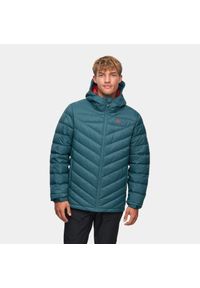 Kurtka puchowa męska Alpinus Monviso morski. Kolor: czerwony, niebieski, wielokolorowy. Materiał: puch. Sport: turystyka piesza