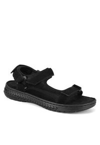 Lanetti Sandały TEREK-07 MBS Czarny. Kolor: czarny. Materiał: syntetyk #2
