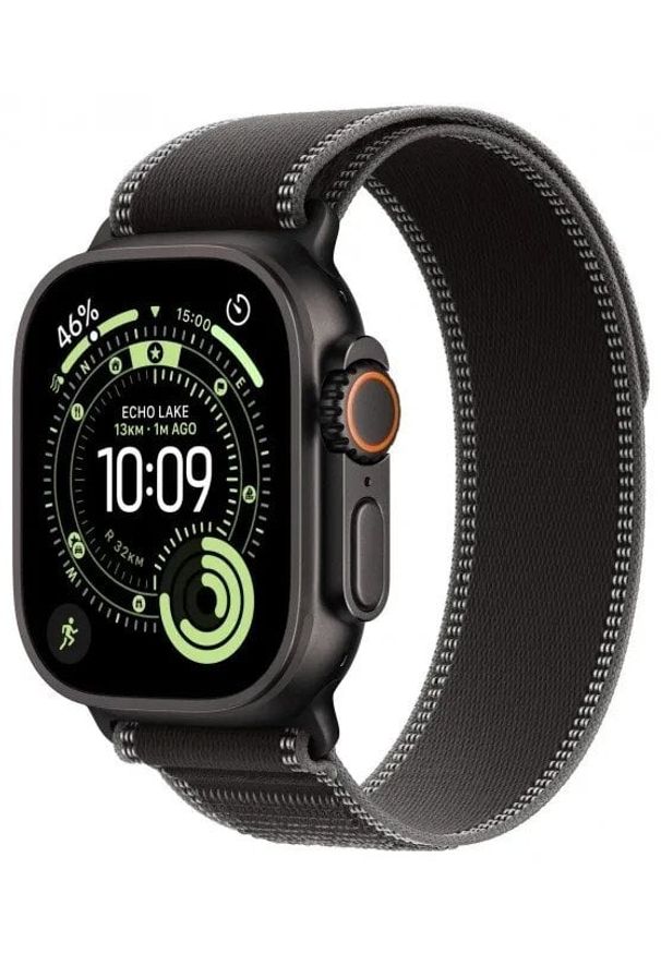 APPLE Watch Ultra 3 GPS + Cellular 49mm Black Titanium Case with Black/Charcoal Trail Loop - S/M