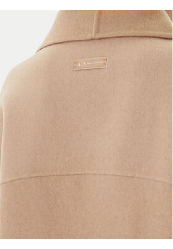 Armani Exchange Płaszcz wełniany XW000715 AF16216 U1051 Beżowy Relaxed Fit. Kolor: beżowy. Materiał: syntetyk