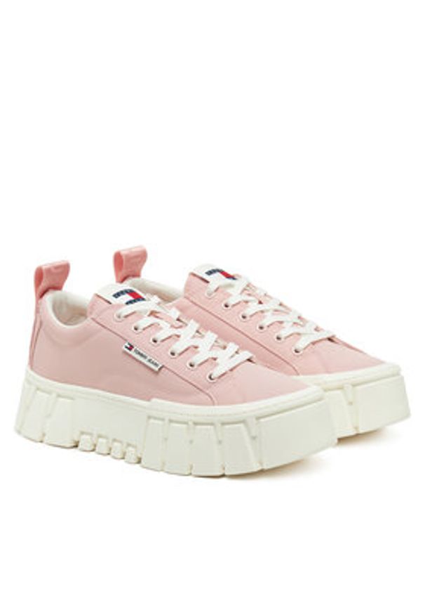 Tommy Jeans Trampki EN0EN02793 Różowy. Kolor: różowy. Materiał: materiał