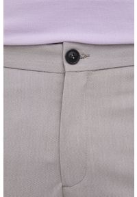Selected Homme spodnie męskie kolor szary w fasonie chinos. Okazja: na co dzień. Kolor: szary. Materiał: tkanina, bawełna, materiał. Styl: casual #4
