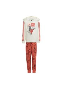 Adidas - Zestaw adidas x Disney Mickey Mouse Hoodie and Jogger. Okazja: na uczelnię. Kolor: czerwony, biały, wielokolorowy. Materiał: dresówka. Wzór: motyw z bajki. Styl: sportowy