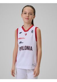 4f - 4F Koszulka meczowa replika domowa z sezonu 2025/26 dziecięca 4F x Polonia Warszawa - biała 98/104. Kolor: biały. Materiał: skóra, dzianina. Wzór: nadruk. Sezon: lato. Sport: fitness #1