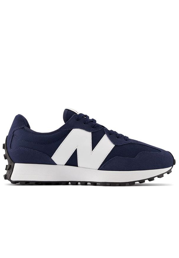 Buty New Balance MS327CNW - granatowe. Okazja: na co dzień. Kolor: niebieski. Materiał: zamsz, materiał, skóra, guma, syntetyk. Szerokość cholewki: normalna. Sport: turystyka piesza
