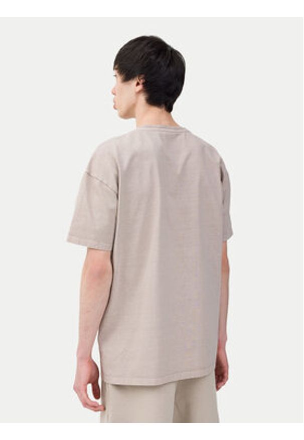 4f - 4F T-Shirt 4FWSS24TTSHM1316 Beżowy Oversize. Kolor: beżowy. Materiał: bawełna