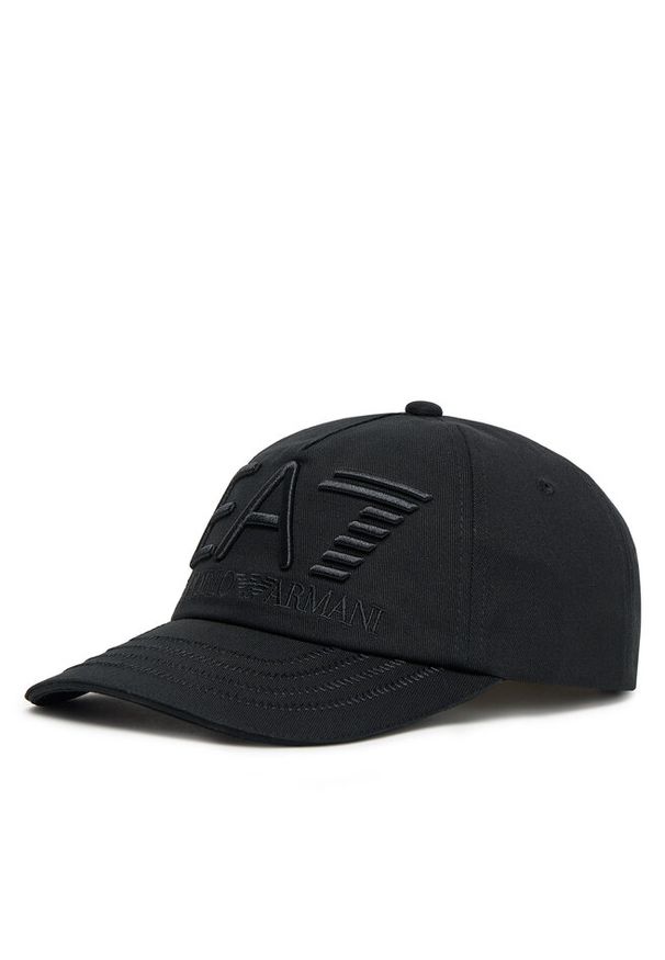 Czapka z daszkiem EA7 Emporio Armani. Kolor: czarny