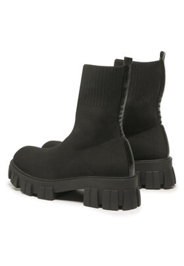 DeeZee Botki WS5553-11 Czarny. Kolor: czarny. Materiał: materiał