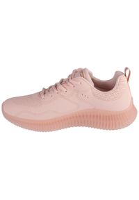 skechers - Buty sportowe Sneakersy damskie, Bobs Geo - How Marvelous. Zapięcie: sznurówki. Kolor: różowy. Materiał: guma, syntetyk, tkanina, materiał. Szerokość cholewki: normalna. Sport: turystyka piesza