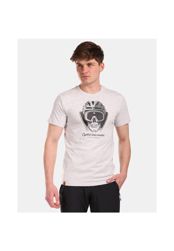 Koszulka męska bawełniana Kilpi VIBE-M. Kolor: szary. Materiał: bawełna. Sport: turystyka piesza