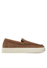 Calvin Klein Mokasyny Moccasin Suede HM0HM01794 Brązowy. Kolor: brązowy. Materiał: zamsz, skóra #1