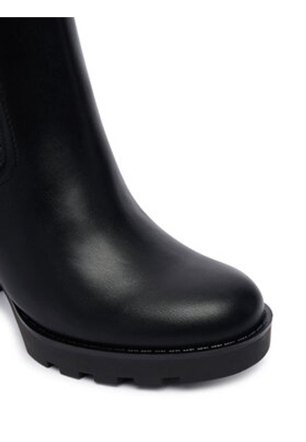 Guess Botki FLFNLL ELE10 Czarny. Kolor: czarny. Materiał: skóra