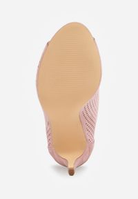 Born2be - Różowe Ażurowe Sandały Vices na Obcasie Selithra. Okazja: na co dzień. Kolor: różowy. Wzór: ażurowy. Sezon: lato. Obcas: na obcasie. Styl: casual, elegancki. Wysokość obcasa: średni #2