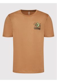 Converse T-Shirt 10023269-A04 Brązowy Standard Fit. Kolor: brązowy. Materiał: bawełna #5