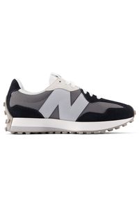 Buty unisex New Balance U327LNB – szare. Okazja: na co dzień. Kolor: szary. Materiał: guma, zamsz, materiał. Szerokość cholewki: normalna