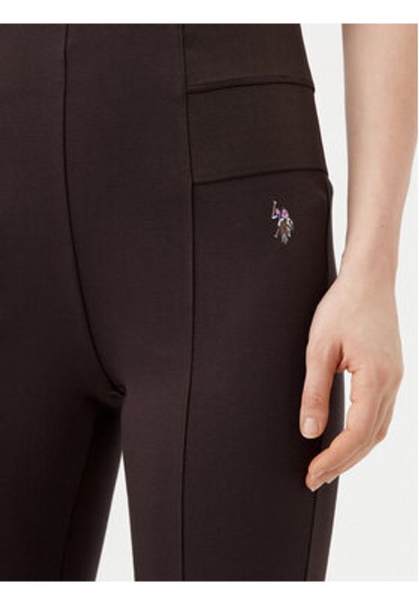 U.S. Polo Assn. Legginsy WUP0053 Brązowy Slim Fit. Kolor: brązowy. Materiał: wiskoza