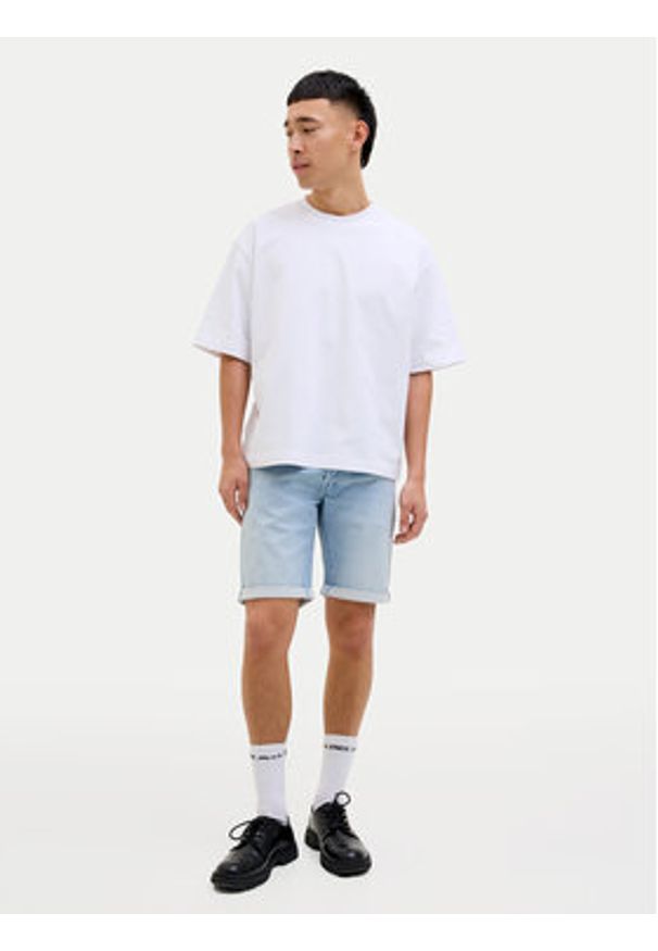 Jack & Jones Szorty jeansowe Rick 12269609 Niebieski Regular Fit. Kolor: niebieski. Materiał: bawełna