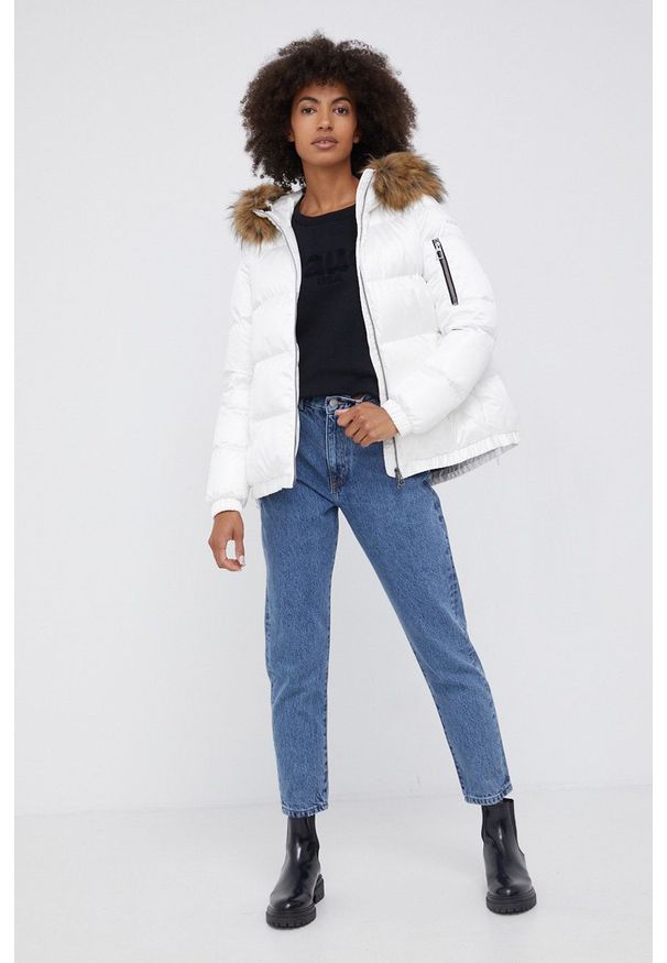 Dr. Denim Jeansy bawełniane Nora damskie high waist. Stan: podwyższony. Kolor: niebieski