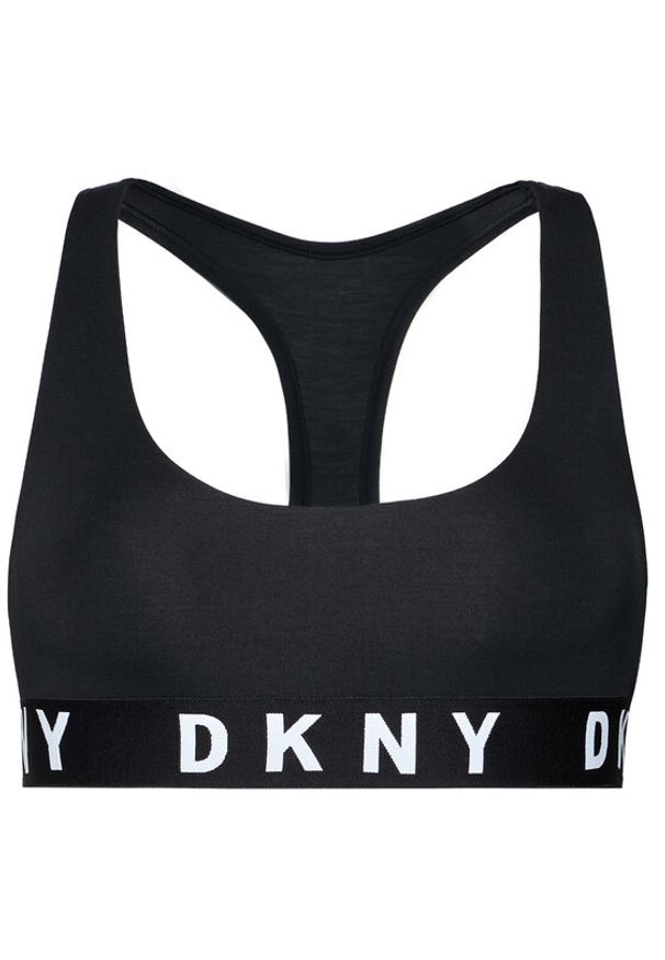 DKNY Biustonosz top DK4519 Czarny. Kolor: czarny. Materiał: bawełna
